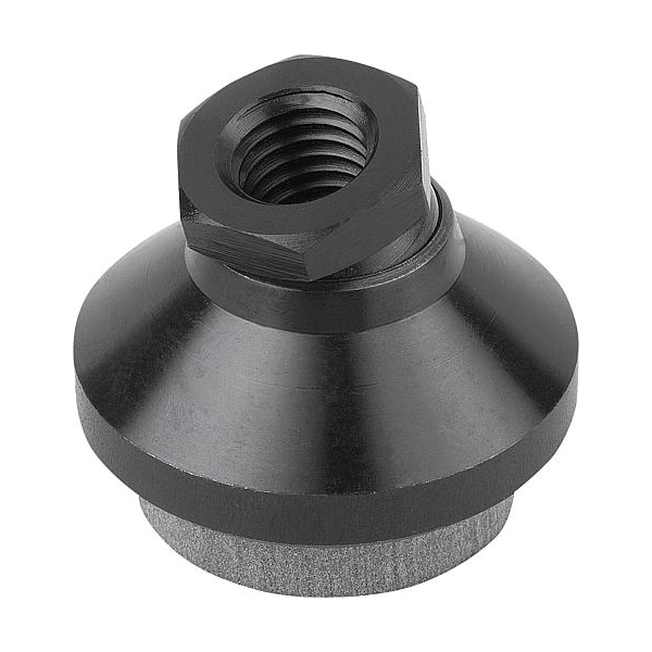 Swivel Feet with vibration absorption, steel and stainless steel, inch